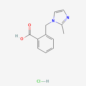 molecular formula C12H13ClN2O2 B7954437 2-[(2-Methylimidazol-1-yl)methyl]benzoic acid;hydrochloride 