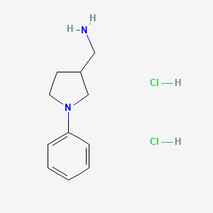 molecular formula C11H18Cl2N2 B7954471 [(1-Phenylpyrrolidin-3-yl)methyl]amine dihydrochloride 