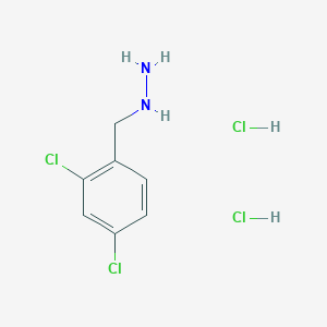 molecular formula C7H10Cl4N2 B7954477 (2,4-Dichlorobenzyl)hydrazine Dihydrochloride 