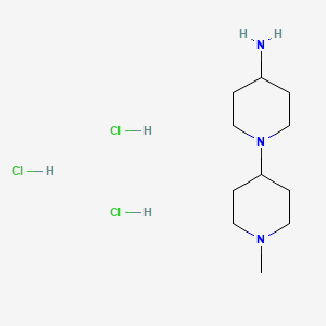 molecular formula C11H26Cl3N3 B7954484 1'-Methyl-1,4'-bipiperidin-4-amine trihydrochloride 