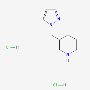 molecular formula C9H17Cl2N3 B7954488 3-(1H-pyrazol-1-ylmethyl)piperidine dihydrochloride 