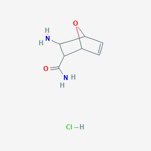 molecular formula C7H11ClN2O2 B7954495 7-Oxabicyclo[2.2.1]hept-5-ene-2-carboxamide, 3-amino-, monohydrochloride 