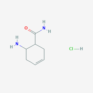 molecular formula C7H13ClN2O B7954509 6-Aminocyclohex-3-ene-1-carboxamide;hydrochloride 