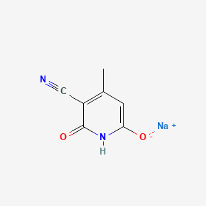 molecular formula C7H5N2NaO2 B7954514 1,2-Dihydro-6-hydroxy-4-methyl-2-oxonicotinonitrile, sodium salt CAS No. 39120-56-4