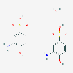 molecular formula C12H16N2O9S2 B7954526 3-Amino-4-hydroxybenzenesulfonic acid semihydrate 