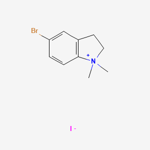 molecular formula C10H13BrIN B7954566 5-bromo-1,1-dimethyl-2,3-dihydro-1H-indol-1-ium iodide 