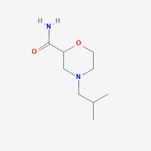 molecular formula C9H18N2O2 B7954593 4-(2-Methylpropyl)morpholine-2-carboxamide 