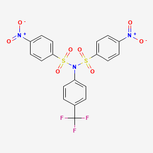 molecular formula C19H12F3N3O8S2 B7954601 4-[N,N-Bis(4-nitrobenzenesulfonyl)amino]benzotrifluoride 