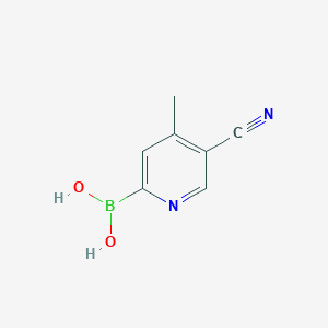 molecular formula C7H7BN2O2 B7954630 (5-Cyano-4-methylpyridin-2-yl)boronic acid 