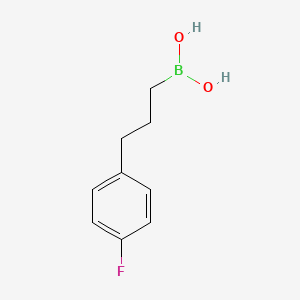 molecular formula C9H12BFO2 B7954634 [3-(4-Fluorophenyl)propyl]boronic acid 