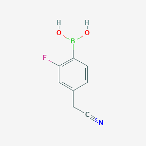 [4-(Cyanomethyl)-2-fluorophenyl]boronic acid