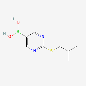 molecular formula C8H13BN2O2S B7954672 {2-[(2-Methylpropyl)sulfanyl]pyrimidin-5-yl}boronic acid 