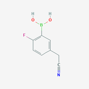 [5-(Cyanomethyl)-2-fluorophenyl]boronic acid