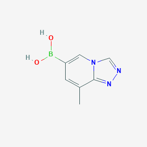 molecular formula C7H8BN3O2 B7954681 {8-Methyl-[1,2,4]triazolo[4,3-a]pyridin-6-yl}boronic acid 