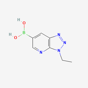 molecular formula C7H9BN4O2 B7954695 {3-Ethyl-[1,2,3]triazolo[4,5-b]pyridin-6-yl}boronic acid 