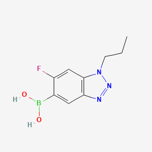 molecular formula C9H11BFN3O2 B7954717 (6-Fluoro-1-propyl-1,2,3-benzotriazol-5-yl)boronic acid 