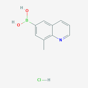 molecular formula C10H11BClNO2 B7954721 (8-Methylquinolin-6-yl)boronic acid hydrochloride 