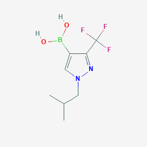 [1-(2-Methylpropyl)-3-(trifluoromethyl)pyrazol-4-yl]boronic acid