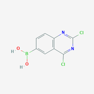 molecular formula C8H5BCl2N2O2 B7954789 (2,4-Dichloroquinazolin-6-yl)boronic acid 