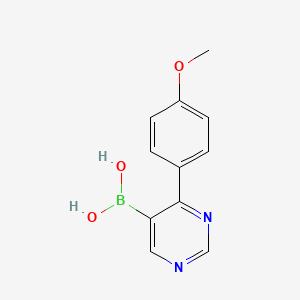 molecular formula C11H11BN2O3 B7954797 [4-(4-Methoxyphenyl)pyrimidin-5-yl]boronic acid 