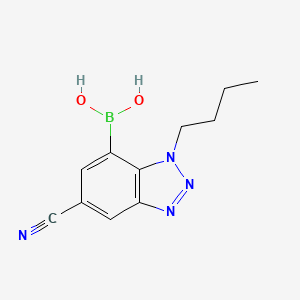 molecular formula C11H13BN4O2 B7954802 (3-Butyl-6-cyano-1,2,3-benzotriazol-4-yl)boronic acid 
