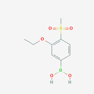 molecular formula C9H13BO5S B7954809 (3-Ethoxy-4-methanesulfonylphenyl)boronic acid 
