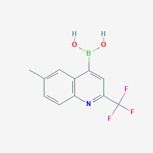 molecular formula C11H9BF3NO2 B7954903 [6-Methyl-2-(trifluoromethyl)quinolin-4-yl]boronic acid 