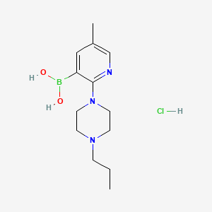 [5-Methyl-2-(4-propylpiperazin-1-yl)pyridin-3-yl]boronic acid hydrochloride