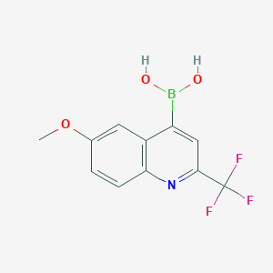 molecular formula C11H9BF3NO3 B7954919 [6-Methoxy-2-(trifluoromethyl)quinolin-4-yl]boronic acid 