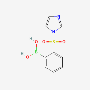 molecular formula C9H9BN2O4S B7954921 [2-(Imidazole-1-sulfonyl)phenyl]boronic acid 