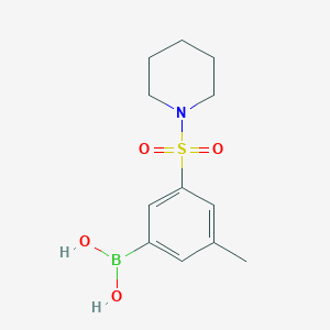 molecular formula C12H18BNO4S B7954922 [3-Methyl-5-(piperidine-1-sulfonyl)phenyl]boronic acid 