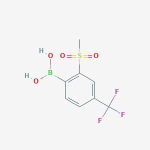 molecular formula C8H8BF3O4S B7954927 (2-(Methylsulfonyl)-4-(trifluoromethyl)phenyl)boronic acid 