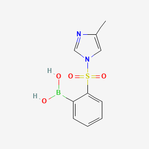 molecular formula C10H11BN2O4S B7954931 [2-(4-Methylimidazole-1-sulfonyl)phenyl]boronic acid 