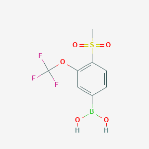 molecular formula C8H8BF3O5S B7954937 [4-Methanesulfonyl-3-(trifluoromethoxy)phenyl]boronic acid 