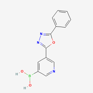molecular formula C13H10BN3O3 B7954954 [5-(5-Phenyl-1,3,4-oxadiazol-2-yl)pyridin-3-yl]boronic acid 