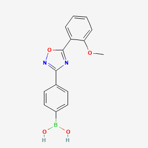 molecular formula C15H13BN2O4 B7954956 {4-[5-(2-Methoxyphenyl)-1,2,4-oxadiazol-3-yl]phenyl}boronic acid 