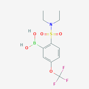 molecular formula C11H15BF3NO5S B7954982 [2-(Diethylsulfamoyl)-5-(trifluoromethoxy)phenyl]boronic acid 