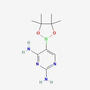 molecular formula C10H17BN4O2 B7955003 5-(4,4,5,5-Tetramethyl-1,3,2-dioxaborolan-2-YL)pyrimidine-2,4-diamine CAS No. 944401-61-0