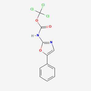 molecular formula C11H7Cl3N2O3 B7955008 Trichloromethyl (5-phenyloxazol-2-yl)carbamate 