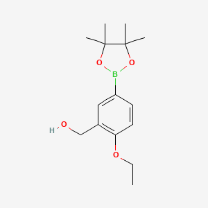 molecular formula C15H23BO4 B7955087 [2-Ethoxy-5-(tetramethyl-1,3,2-dioxaborolan-2-yl)phenyl]methanol 