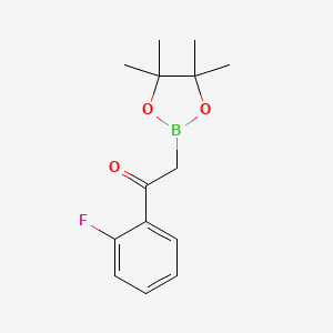 molecular formula C14H18BFO3 B7955145 1-(2-Fluorophenyl)-2-(tetramethyl-1,3,2-dioxaborolan-2-yl)ethanone 