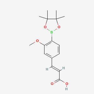 molecular formula C16H21BO5 B7955184 (2E)-3-[3-Methoxy-4-(tetramethyl-1,3,2-dioxaborolan-2-yl)phenyl]prop-2-enoic acid 