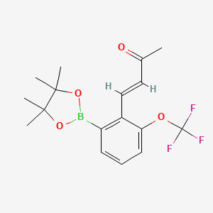 molecular formula C17H20BF3O4 B7955199 (3E)-4-[2-(Tetramethyl-1,3,2-dioxaborolan-2-yl)-6-(trifluoromethoxy)phenyl]but-3-en-2-one 