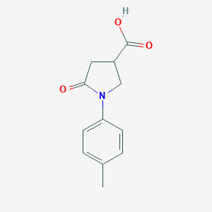 molecular formula C12H13NO3 B079552 5-氧代-1-对甲苯基-吡咯烷-3-羧酸 CAS No. 133747-57-6