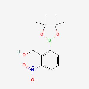 [2-Nitro-6-(tetramethyl-1,3,2-dioxaborolan-2-yl)phenyl]methanol