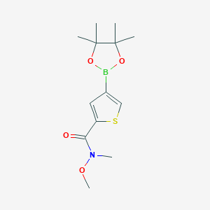 molecular formula C13H20BNO4S B7955242 N-Methoxy-N-methyl-4-(tetramethyl-1,3,2-dioxaborolan-2-yl)thiophene-2-carboxamide 