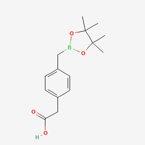 molecular formula C15H21BO4 B7955287 {4-[(Tetramethyl-1,3,2-dioxaborolan-2-yl)methyl]phenyl}acetic acid 
