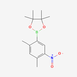 molecular formula C14H20BNO4 B7955306 2-(2,4-Dimethyl-5-nitrophenyl)-4,4,5,5-tetramethyl-1,3,2-dioxaborolane 