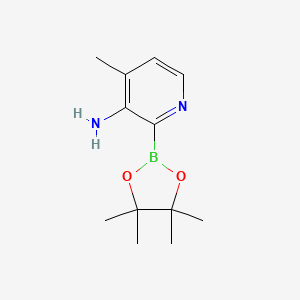 molecular formula C12H19BN2O2 B7955339 4-Methyl-2-(tetramethyl-1,3,2-dioxaborolan-2-yl)pyridin-3-amine 