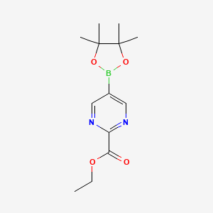 molecular formula C13H19BN2O4 B7955396 Ethyl 5-(4,4,5,5-tetramethyl-1,3,2-dioxaborolan-2-yl)pyrimidine-2-carboxylate 